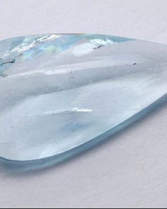 💎Acquamarina naturale 3,65ct taglio pera cert.IGE