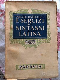 Esercizi di sintassi