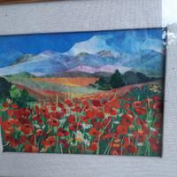 quadro in tessuto e carta