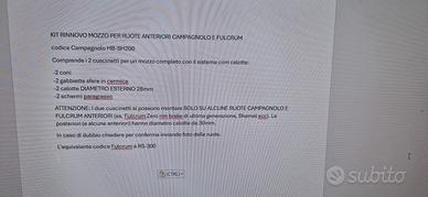 kit rinnovo mozzo fulcrum