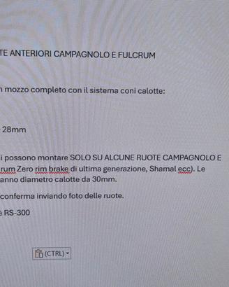 kit rinnovo mozzo fulcrum