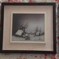 Quadri raffiguranti paesaggio di montagna innevato