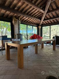 Grande tavolo in legno 320 x 110 cm