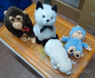 Peluche Trudi scimmia, orso, gatto e vario