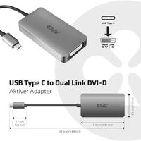 Club 3D - Adattatore attivo USB tipo C a Dual Link