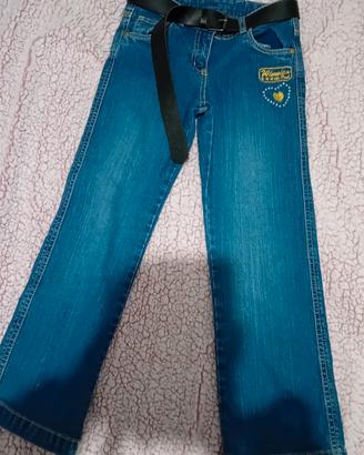 Winnie the Pooh Jeans 7anni cm122+abito+cintura 