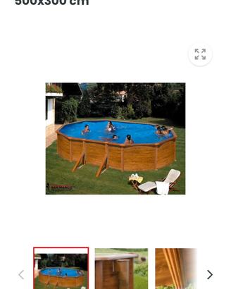 Piscina gree sicilia in alluminio 500x300x120