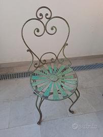 sedie in metallo da esterno