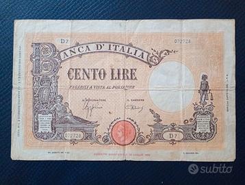 Antica banconota 100 Lire