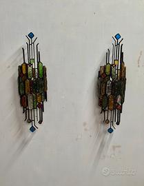 Coppia di Applique brutaliste vintage