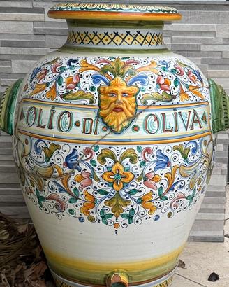 Giara smaltata e decorata