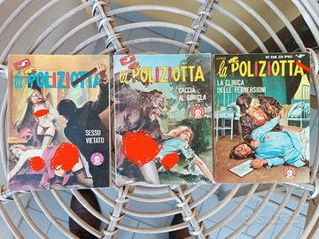 3 fumetti erotici La Poliziotta numeri 24 52 53 