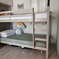 letto a castello in legno