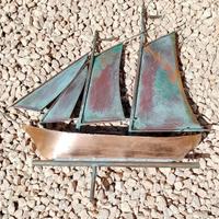 barca in rame fatto a mano da abbellimento