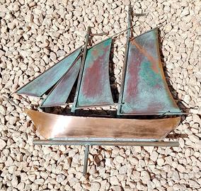 barca in rame fatto a mano da abbellimento