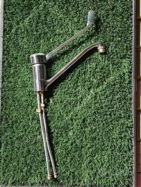 rubinetto miscelatore leva a gomito inox