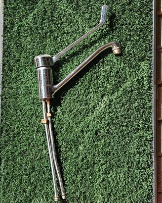 rubinetto miscelatore leva a gomito inox