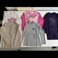 Lotto 5 maglie invernali bambina 8/9 anni