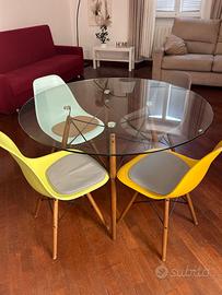 Tavolo rotondo diametro 120 cm + 5 sedie