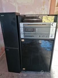 Stereo con giradischi per vinili e per cassette