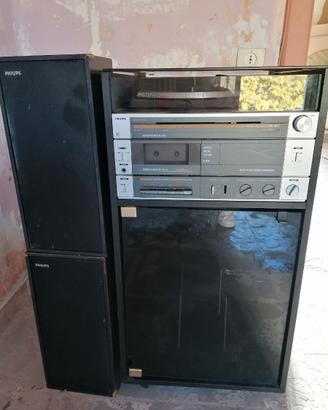 Stereo con giradischi per vinili e per cassette
