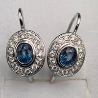 ORECCHINI ORO ZAFFIRI DIAMANTI