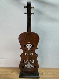 Violino decorativo in legno traforato – Scultura v