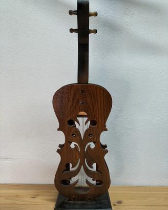 Violino decorativo in legno traforato – Scultura v