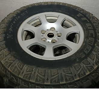 5 gomme Tracmax MT 265/75R16 + cerchi Discovery 2