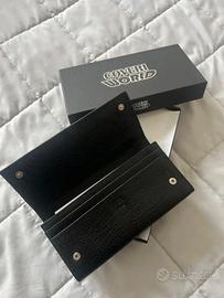 Portafoglio in pelle nera nuovo con scatola sealed