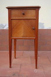 Due Comodini in legno Noce e base marmo fine 800