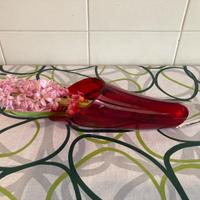 CORNO ROSSO IN VETRO DI MURANO