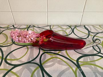 CORNO ROSSO IN VETRO DI MURANO