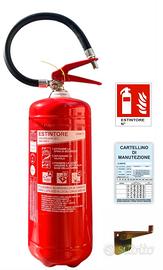 ESTINTORE NUOVO ANNO 2026 6 KG POLVERE ABC 