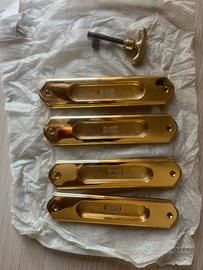 4 Maniglie incasso oro per porte scorrevoli