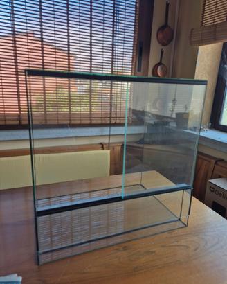 Terrario in Vetro 50x50x34 cm + Kit Lampade Rettil