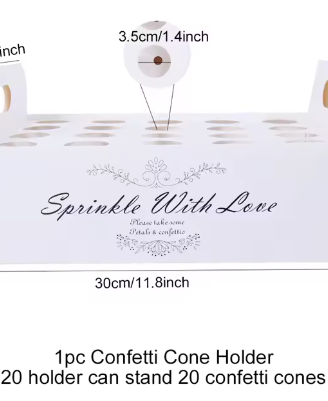 4X Coni portariso portacoriandoli matrimonio riso