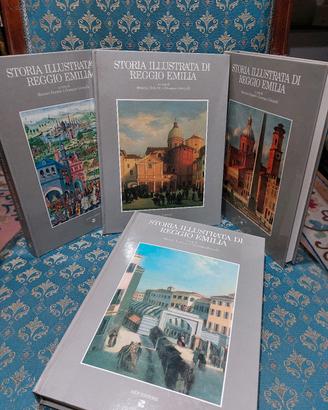 Quattro volumi "Storia illustrata di Reggio Em." 