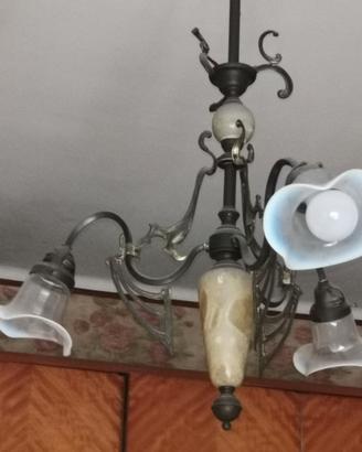 lampadario con tre campanelle