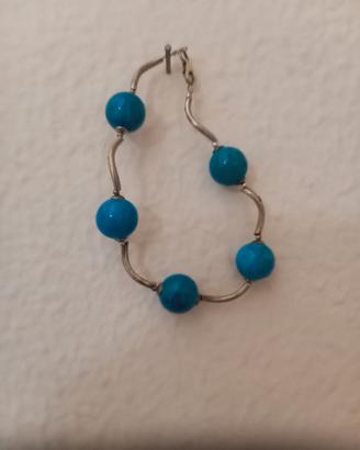 bracciale etnico con pietre turchesi