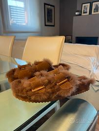 Ciabatta Colors of California con pelliccia