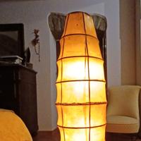 Lampada etnica pelle arancio