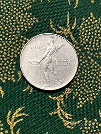 Moneta 50 lire italiane 1963