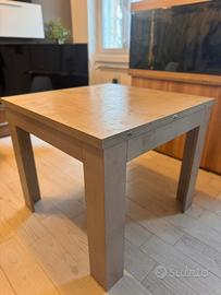 Tavolo legno quadrato grigio 90/90 fino a 180