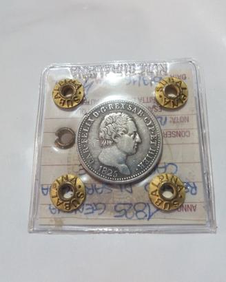 Carlo Felice 1 lira Genova 1825, R2
