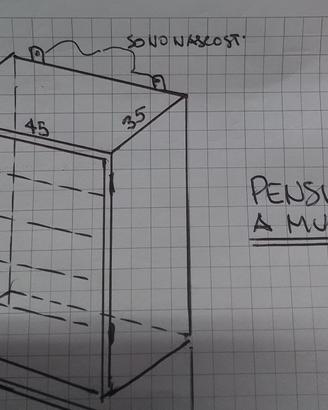 S-167  Pensile a muro cucina scolapiatti