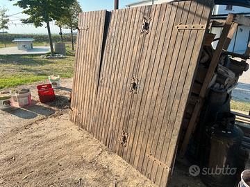 Portone porta garage legno