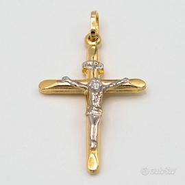 Ciondolo in oro giallo e bianco 18 kt E.1600