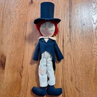 Bambola di pezza Clown Handmade Anni 80