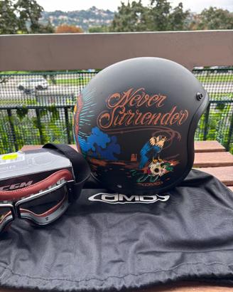 Casco DMD con occhiali Tg. M 56
